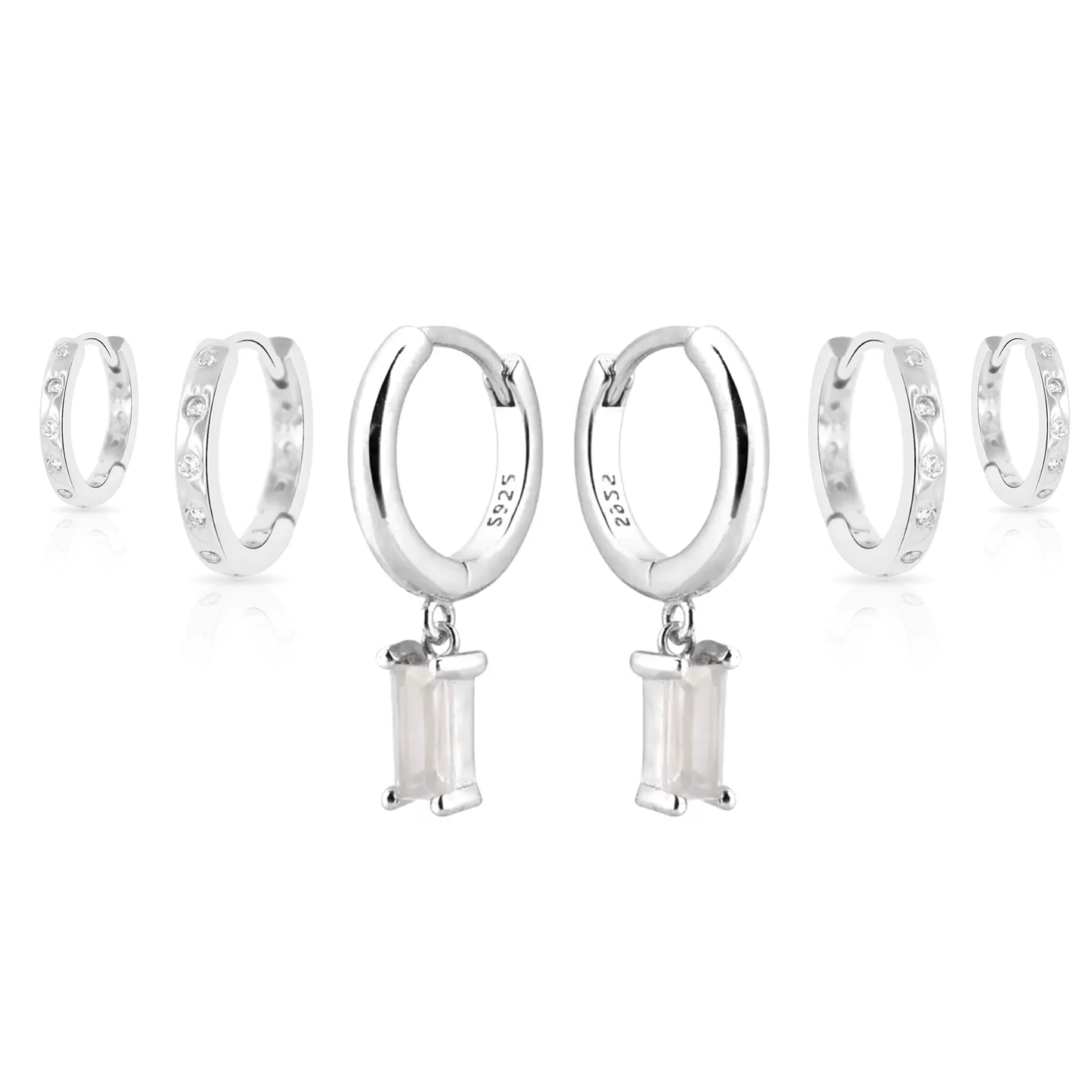 Renee silver earring set