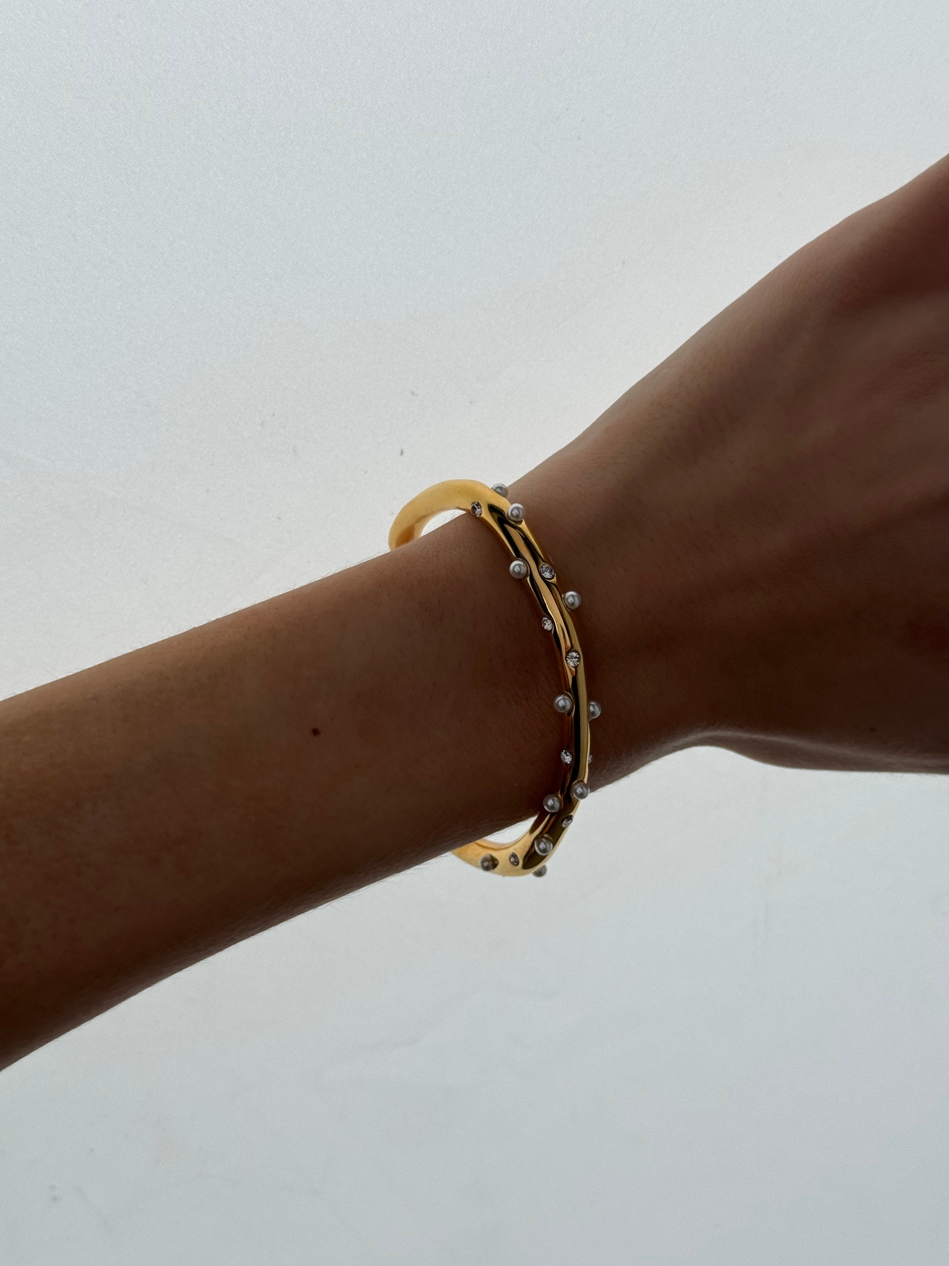 Amaris Pearl Cuff Bracelet