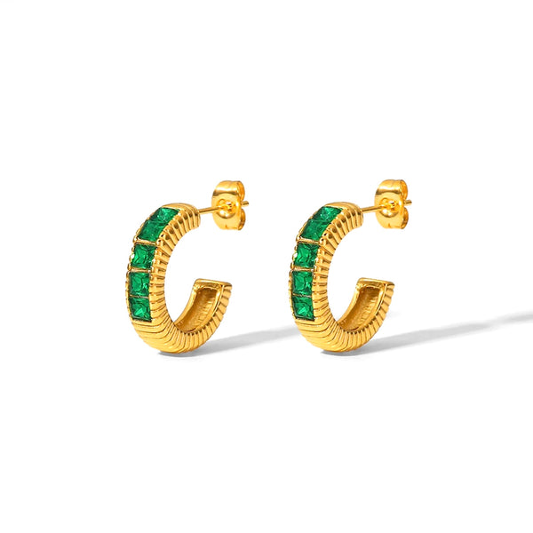 Amara green earrings