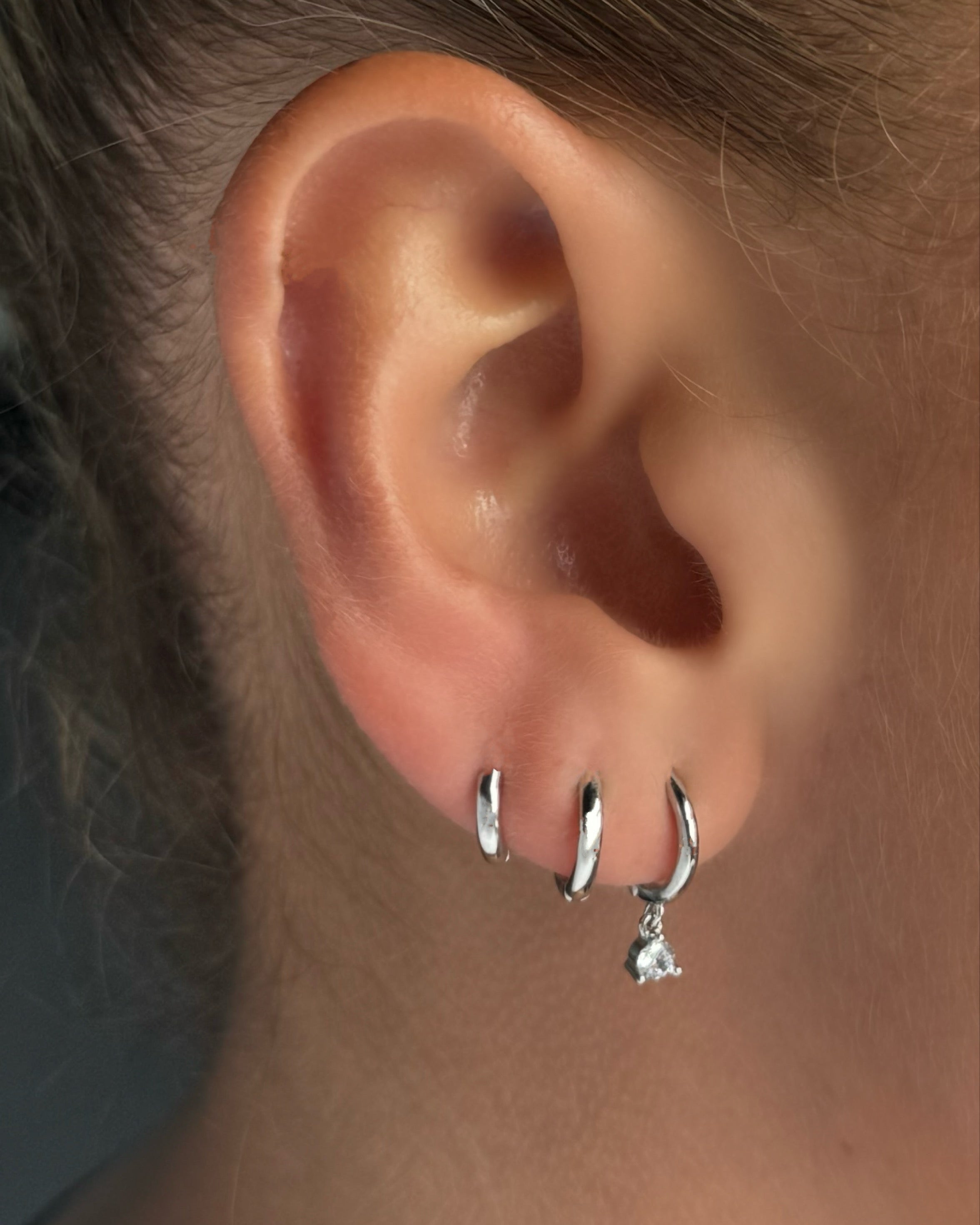 Eli 8mm Mini Silver Earrings