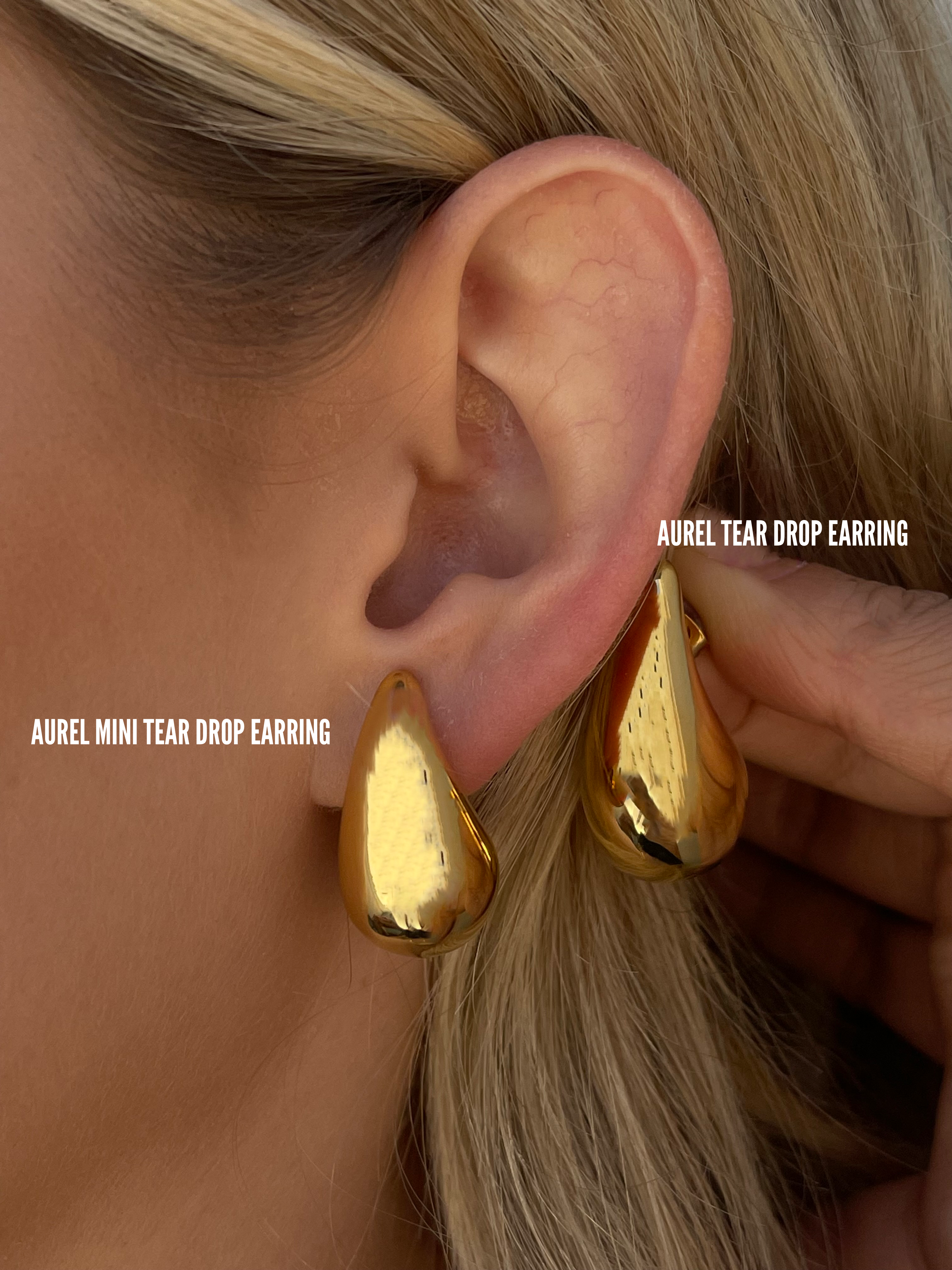 Aurel Mini Tear Drop Earrings