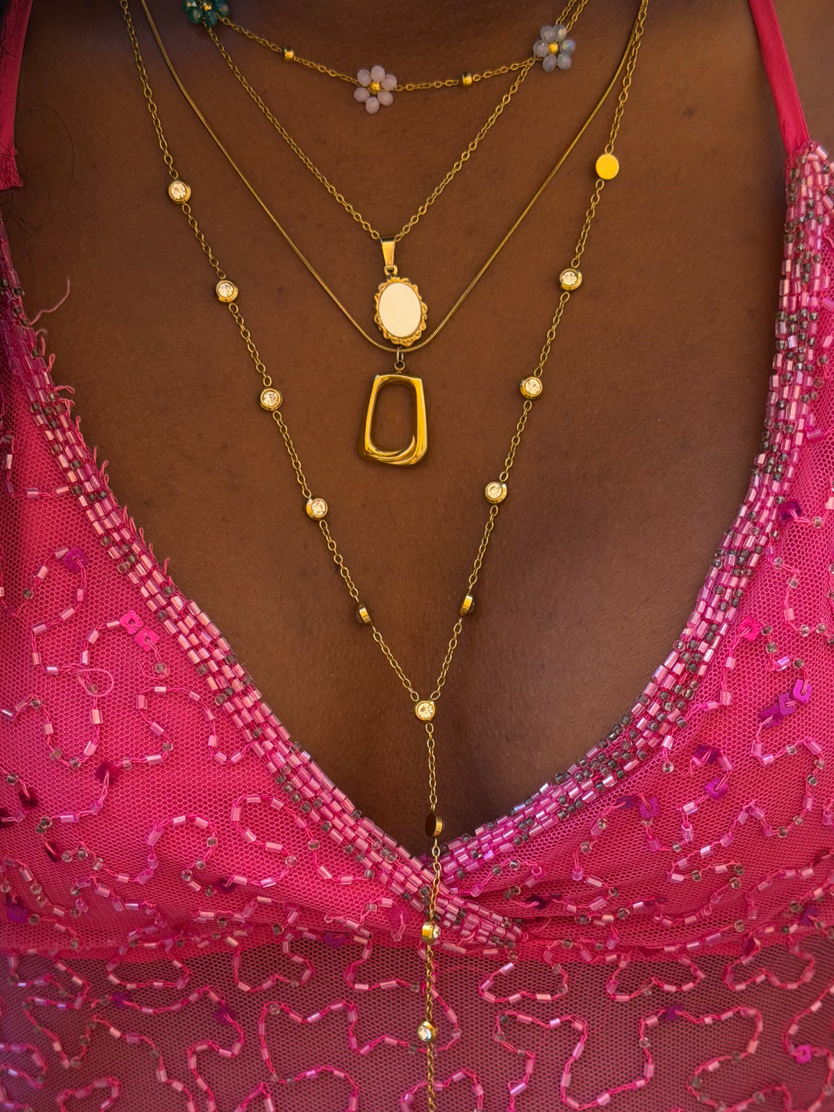 Penny Mother Pearl Necklace