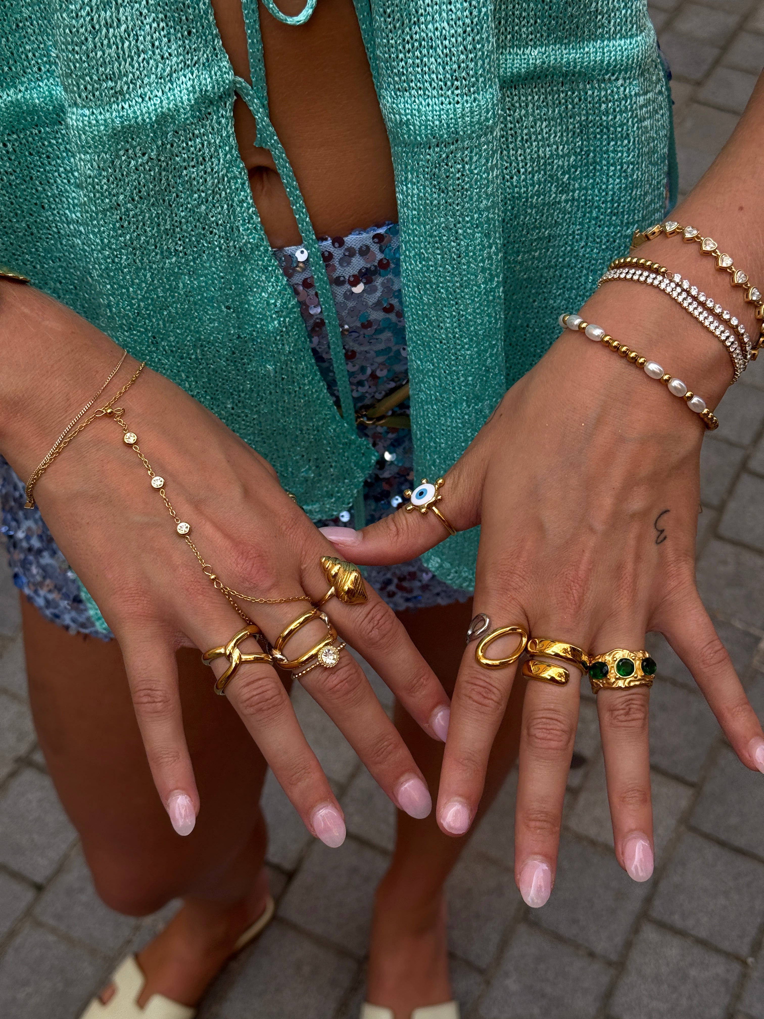 Aubrey Green Stone Ring