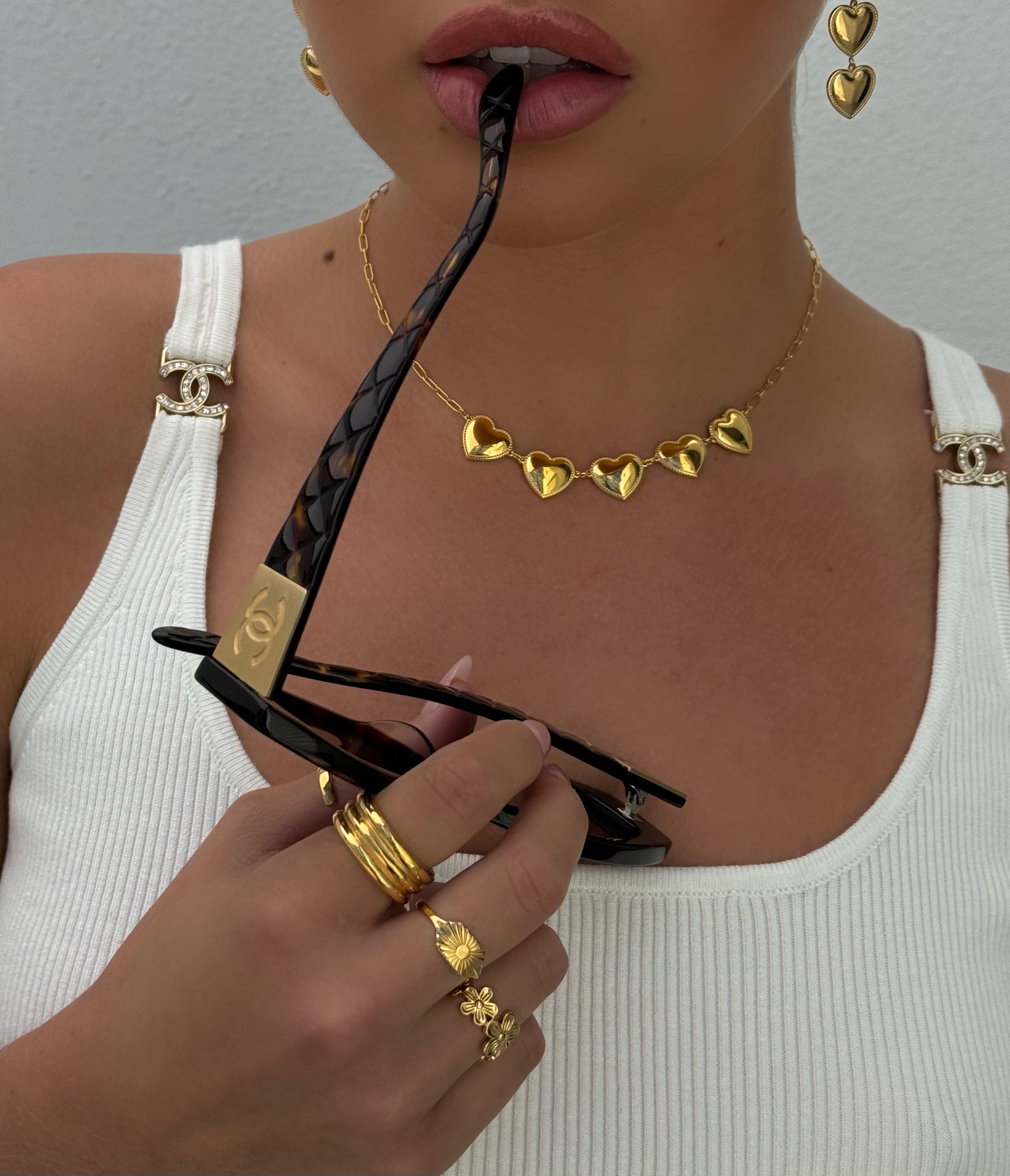 Natassis Heart Choker Necklace