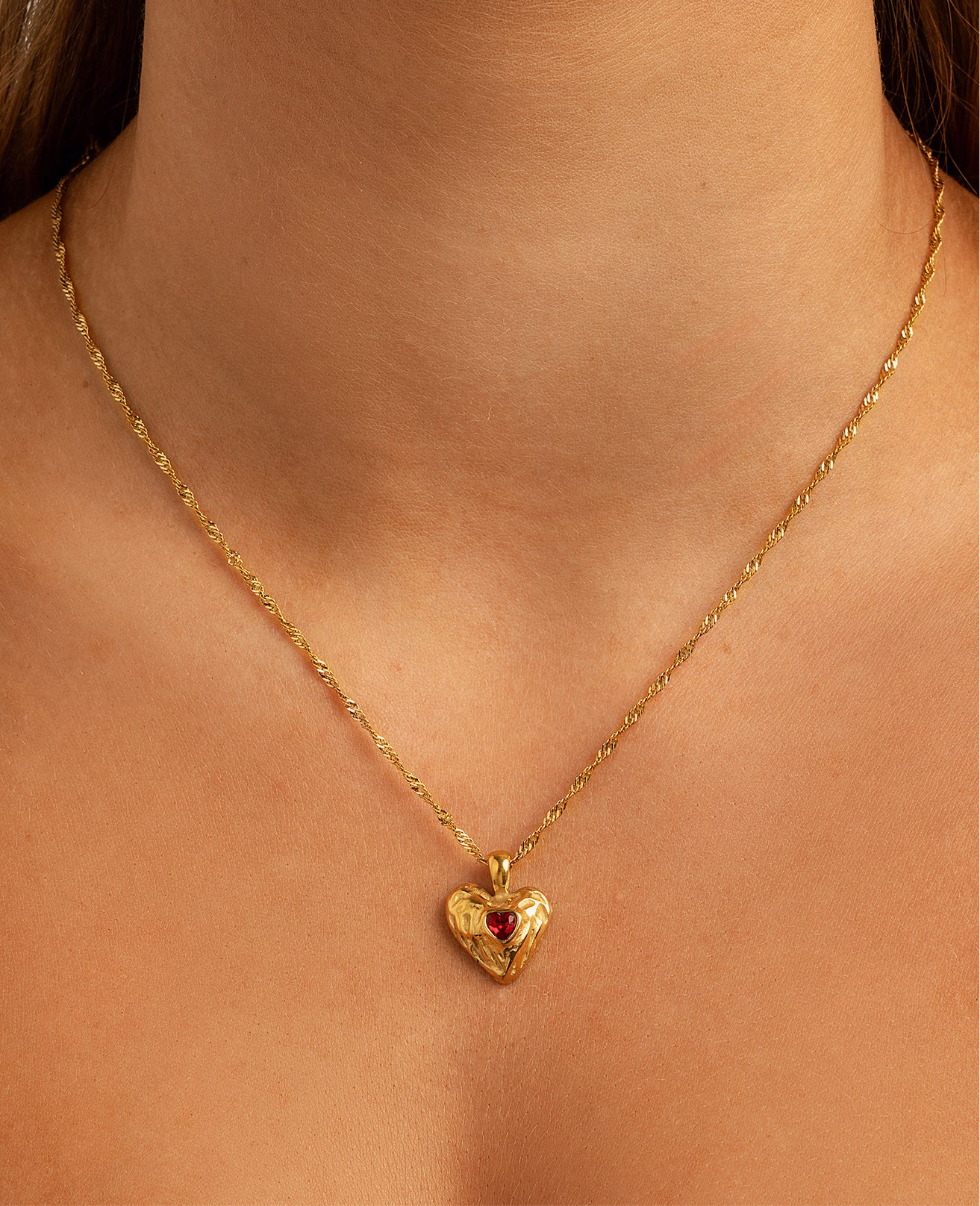 Moorey Red Heart Necklace