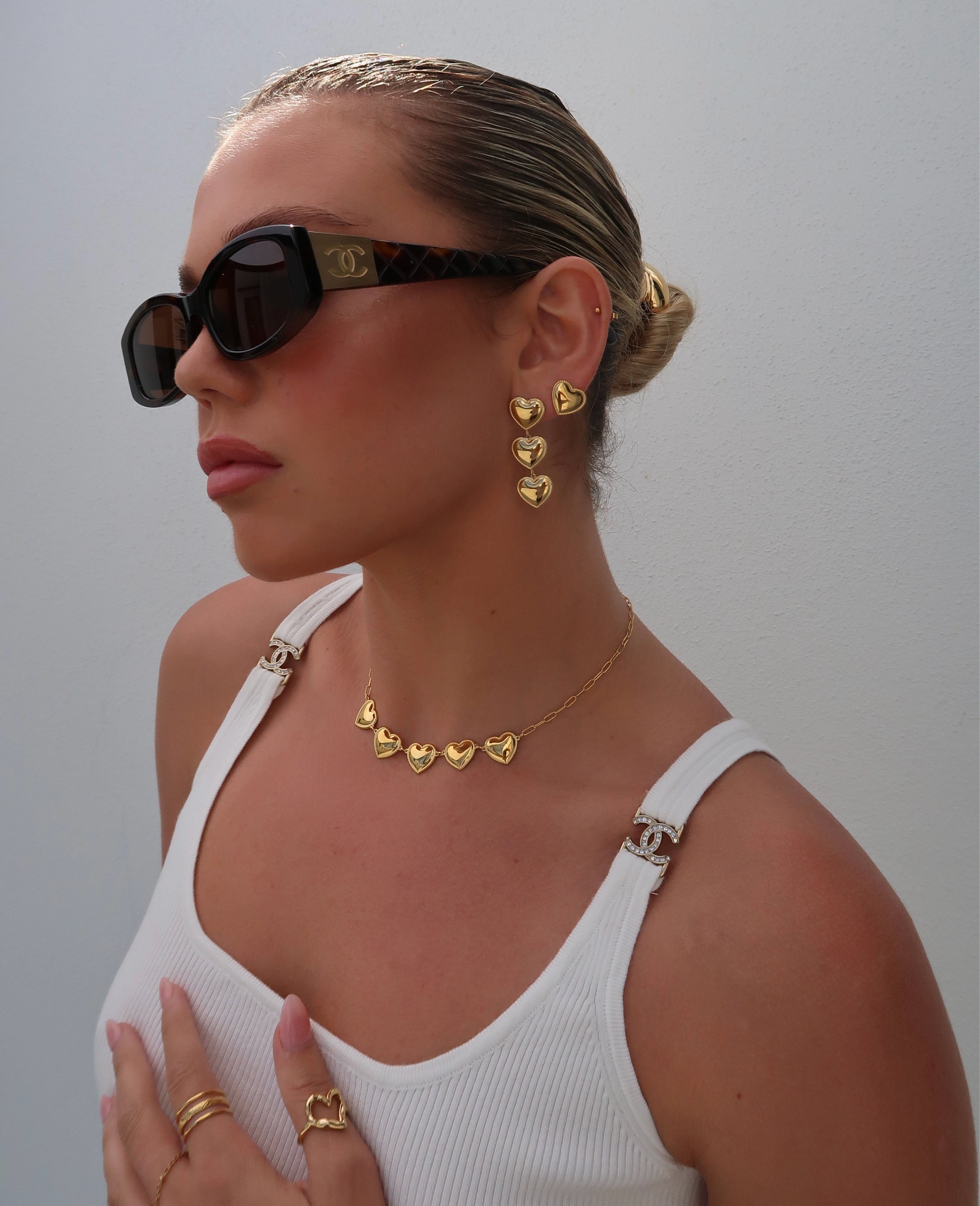 Natassis Heart Choker Necklace