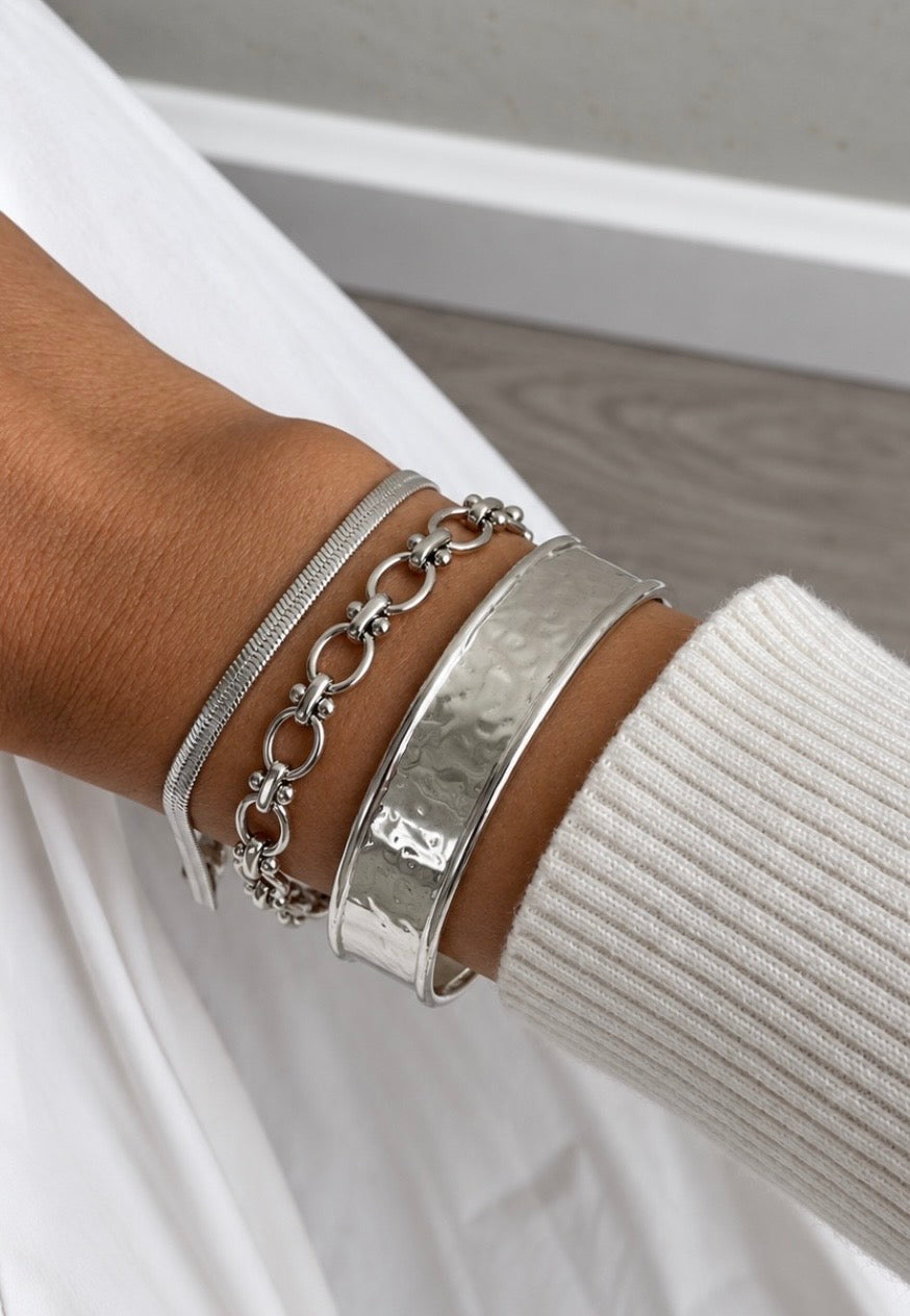 Snake Chain Silver Bracelet