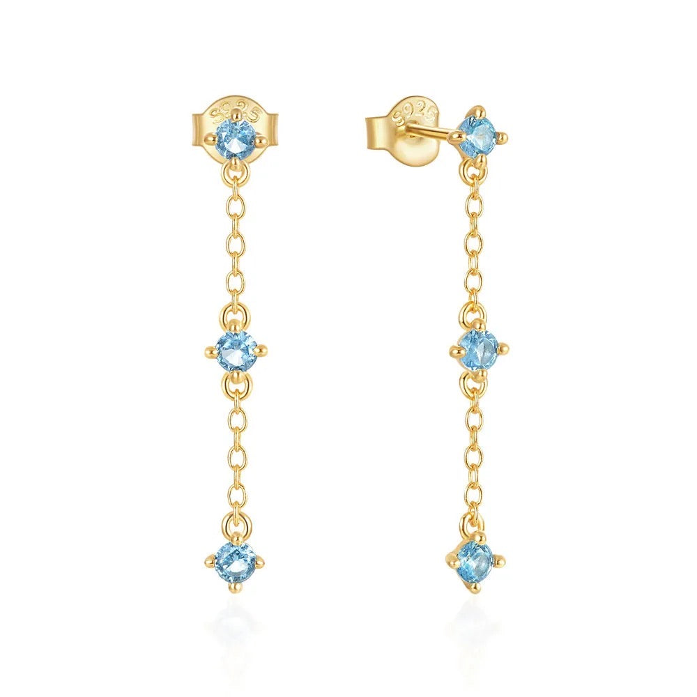 Sharni baby blue earring stud