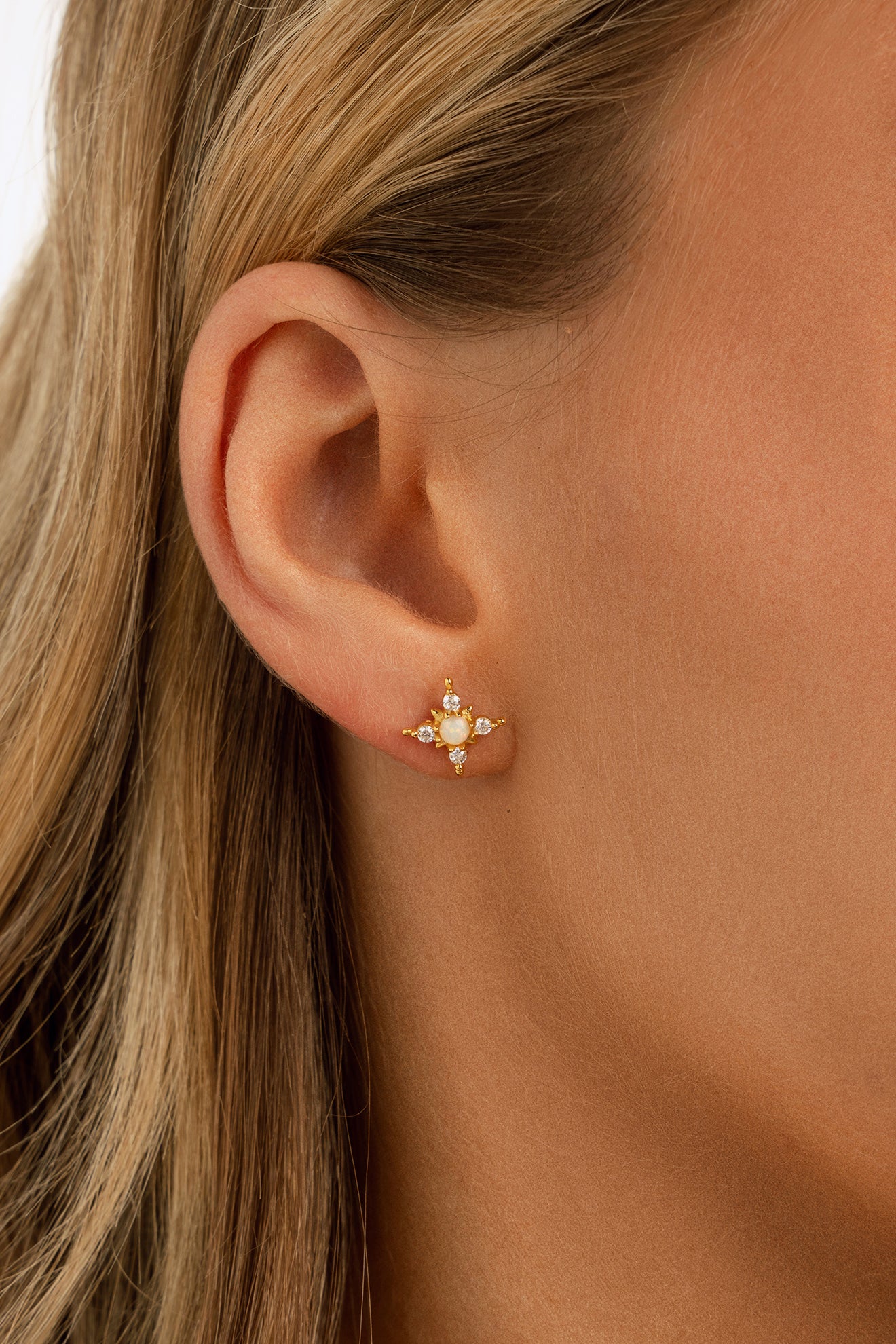 Jemima Opal Star studs
