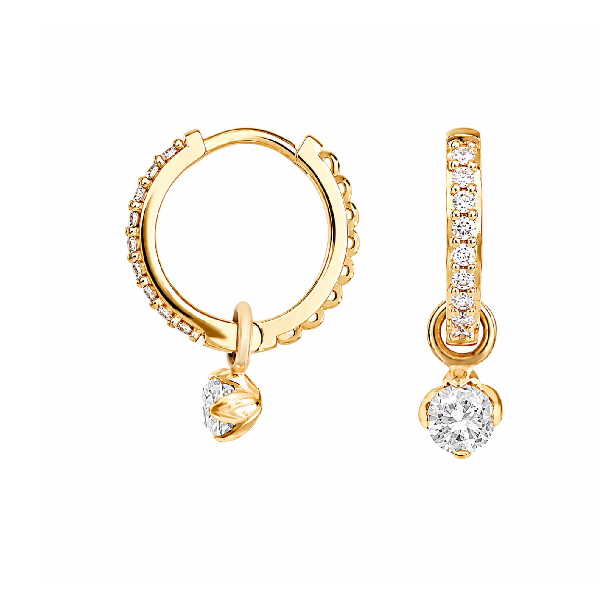 Loie White Earrings