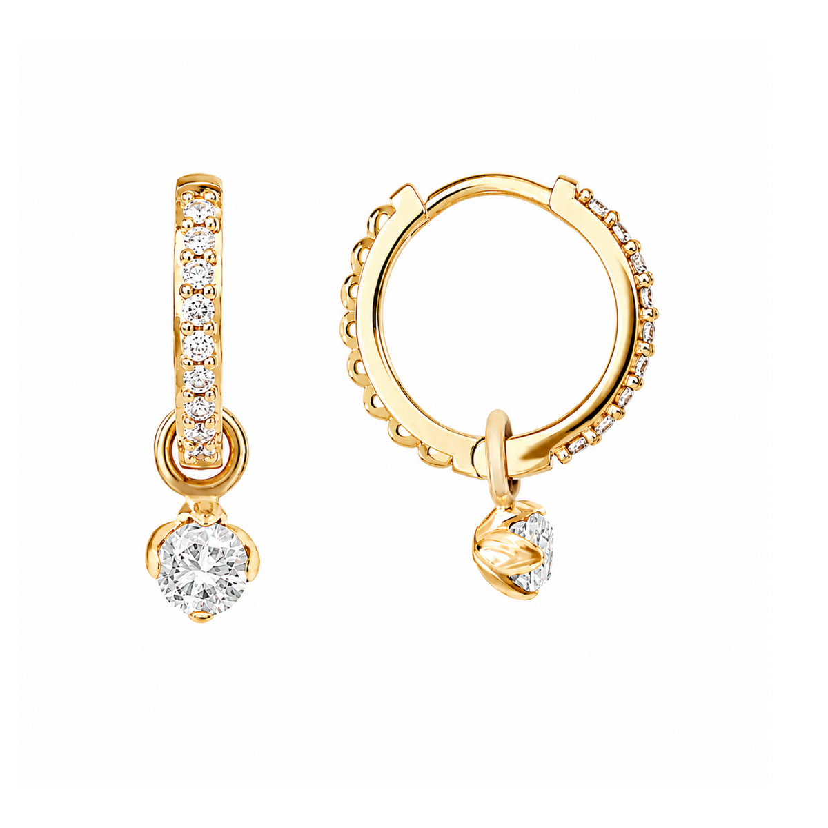 Loie White Earrings