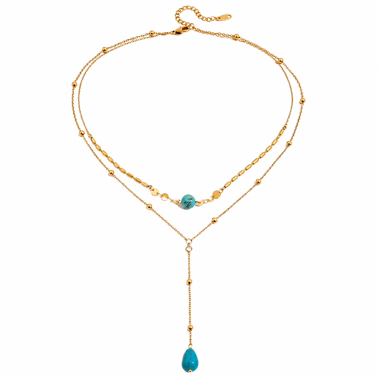 Oyster Turquoise Layered Necklace
