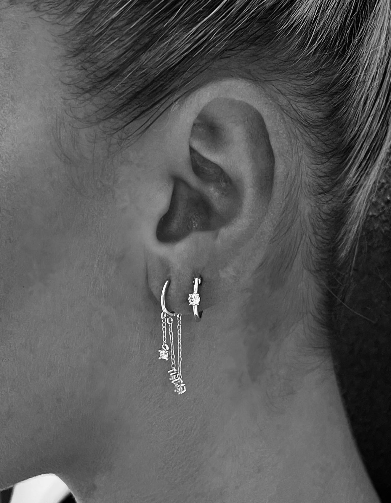 Rosalia silver earring set