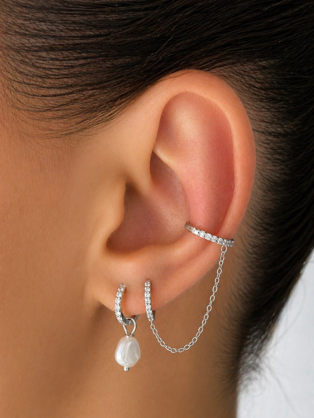 Ashley Silver Cuff Earring