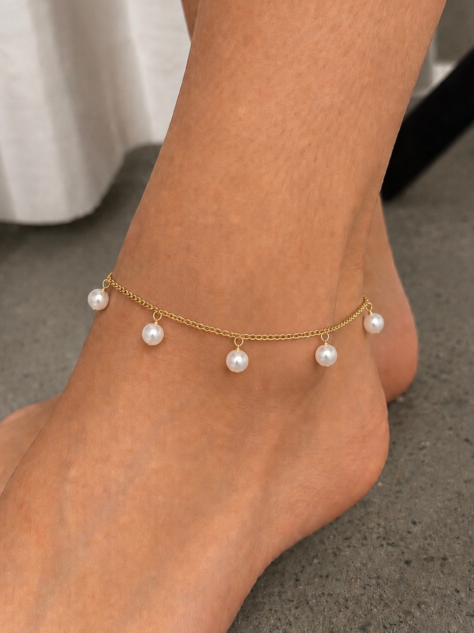 Adron Pearl Anklet