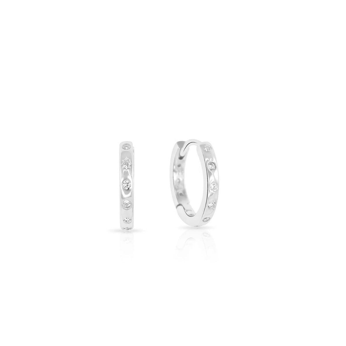 Kara Silver 7mm Mini Huggies