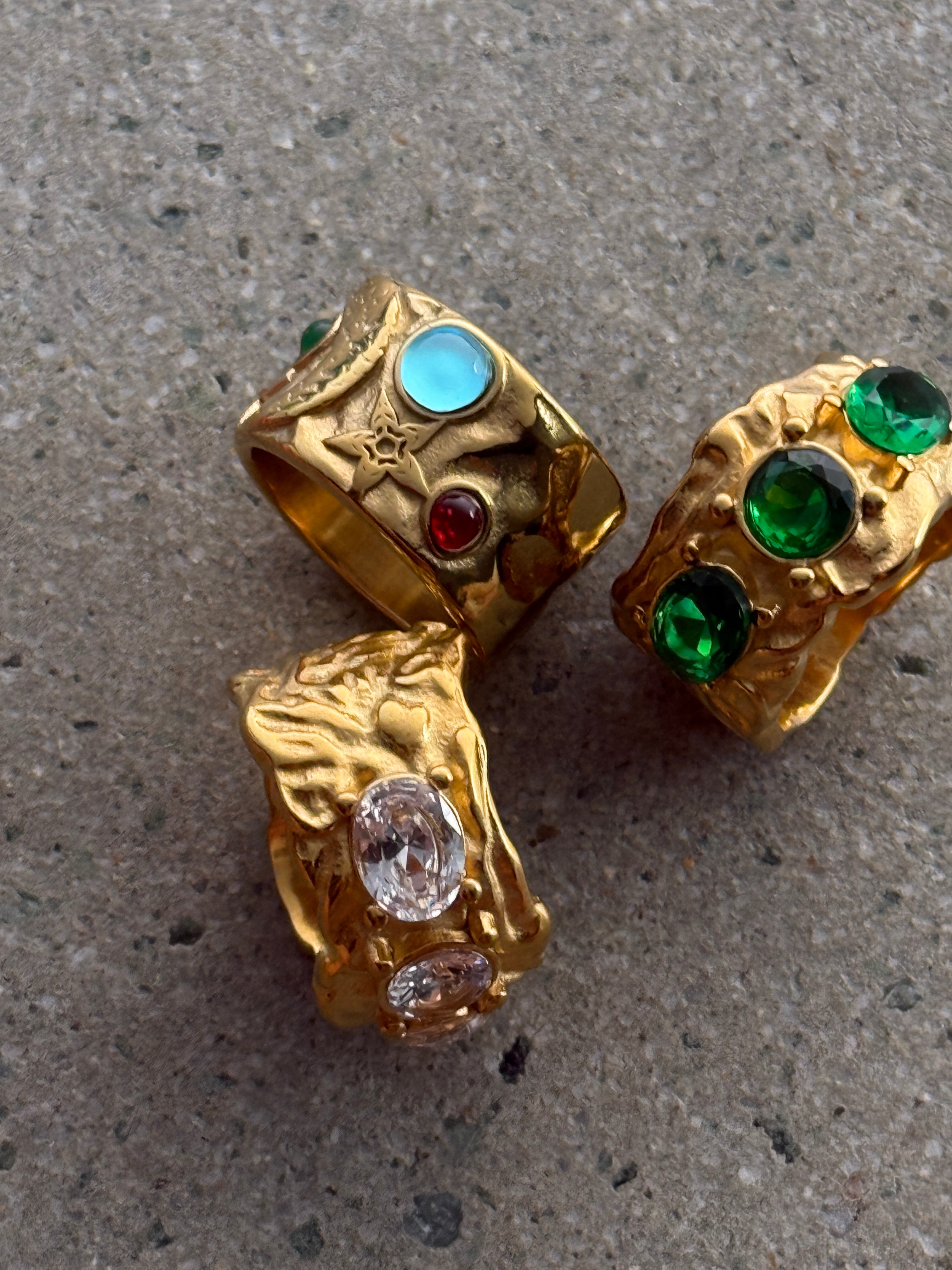 Aubrey Green Stone Ring