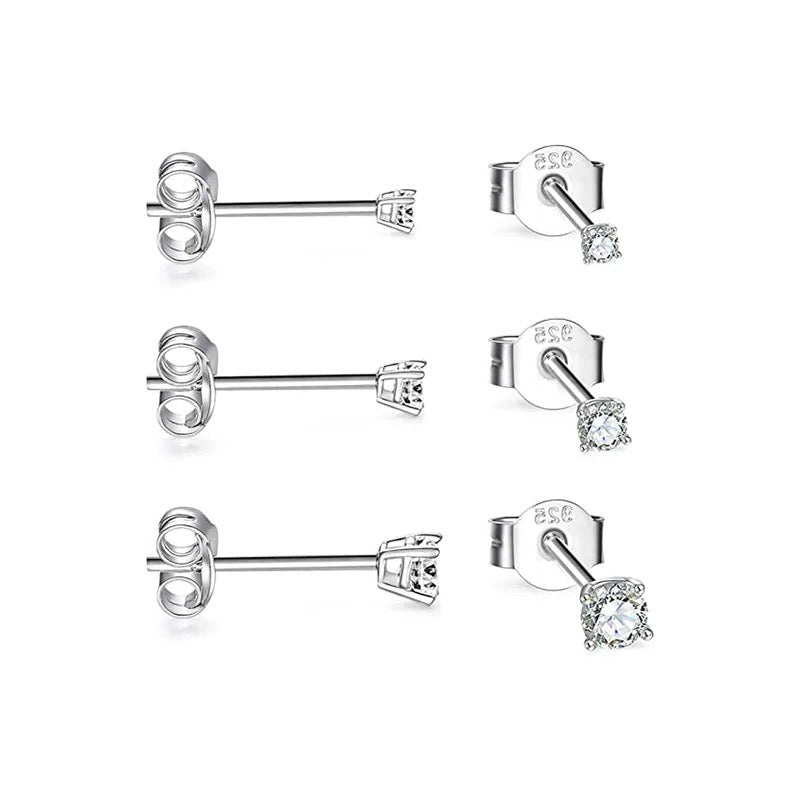 Karina Silver Earrings Stud Set