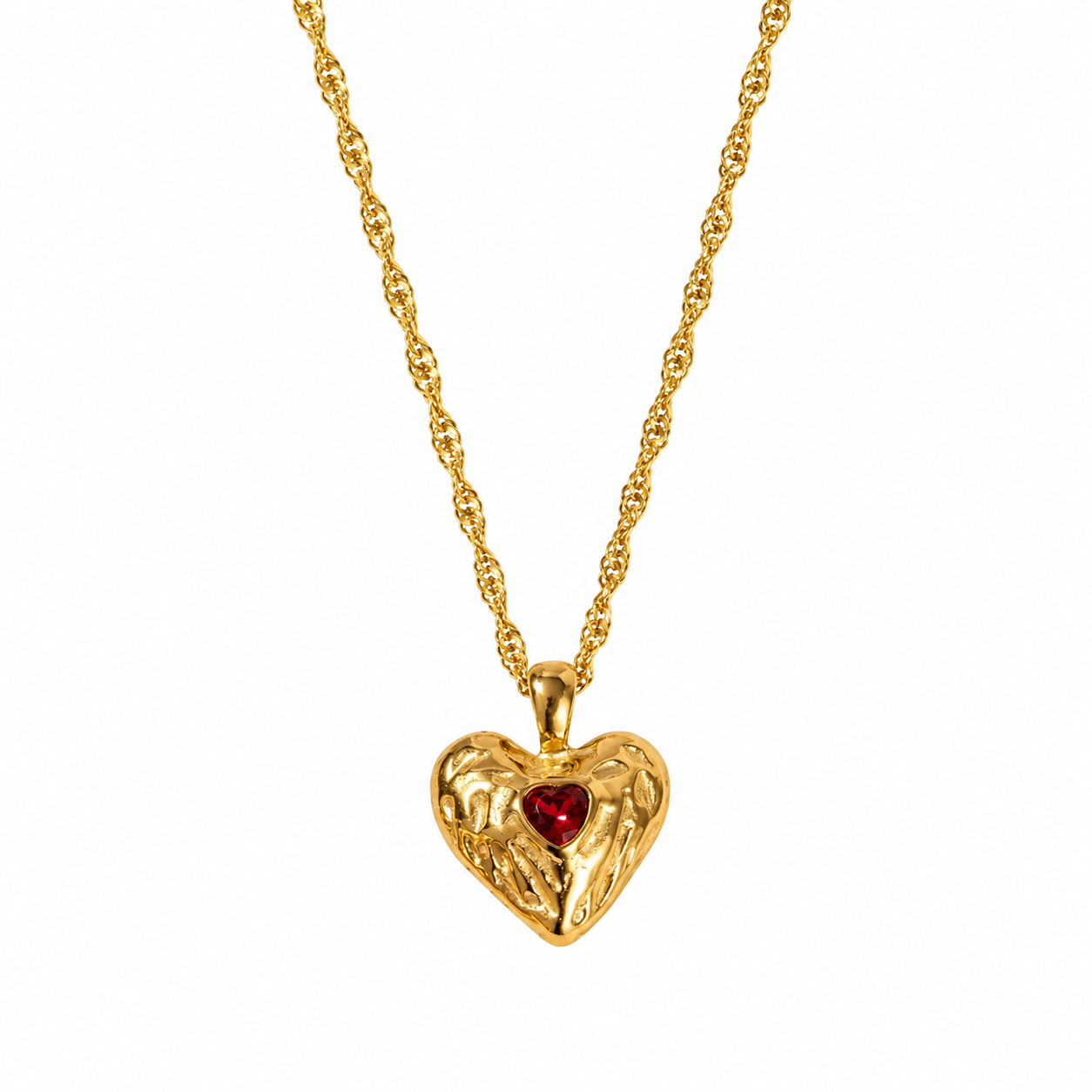 Moorey Red Heart Necklace