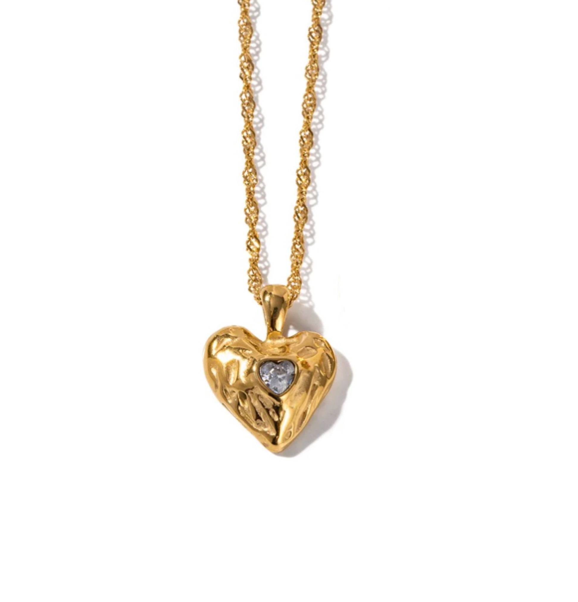 Moorey White Heart Necklace