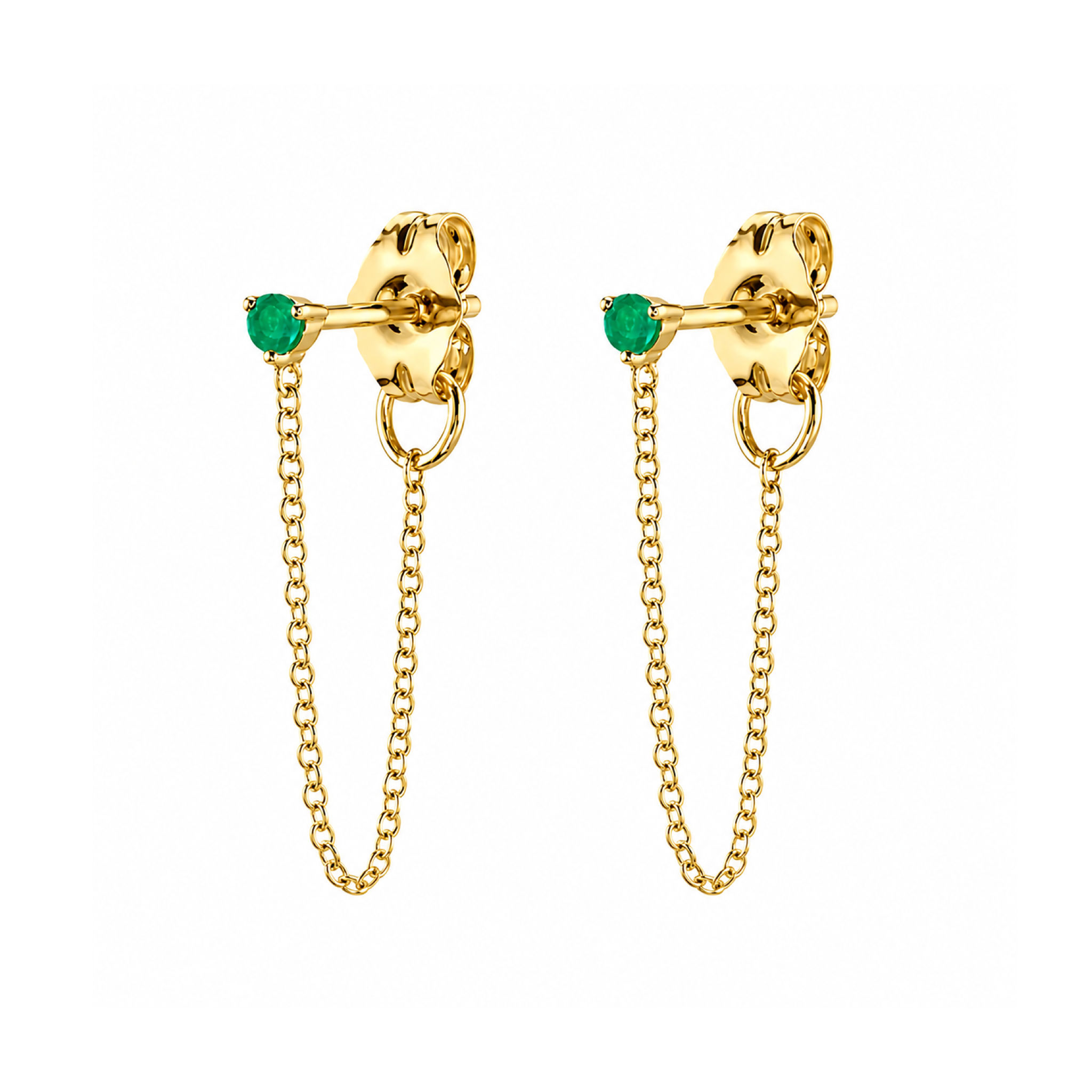 Alma Green Stud Earrings