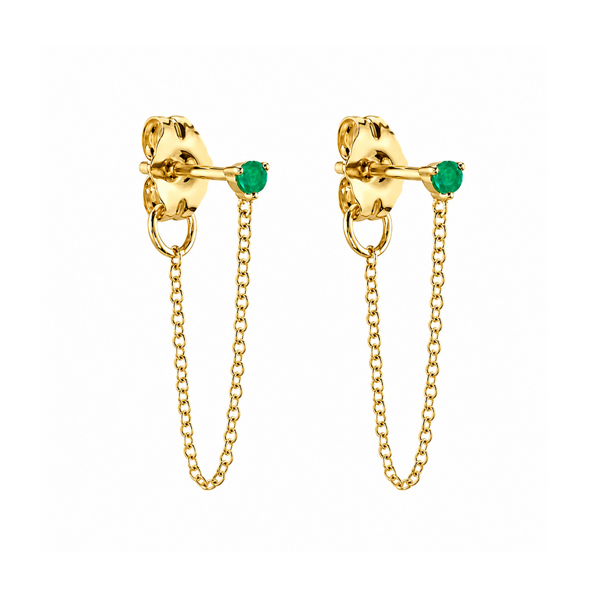 Alma Green Stud Earrings