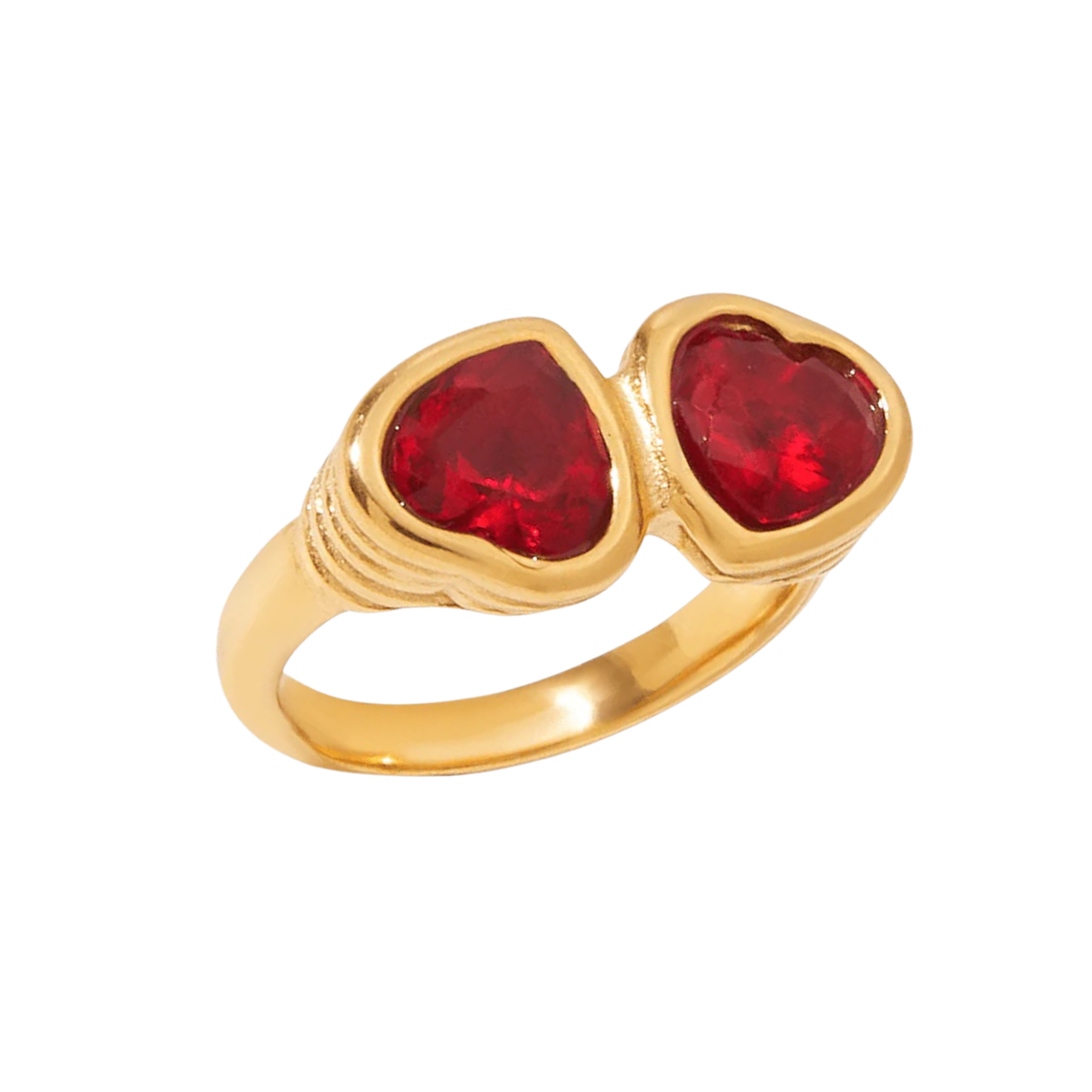 Junnie Red Heart Ring