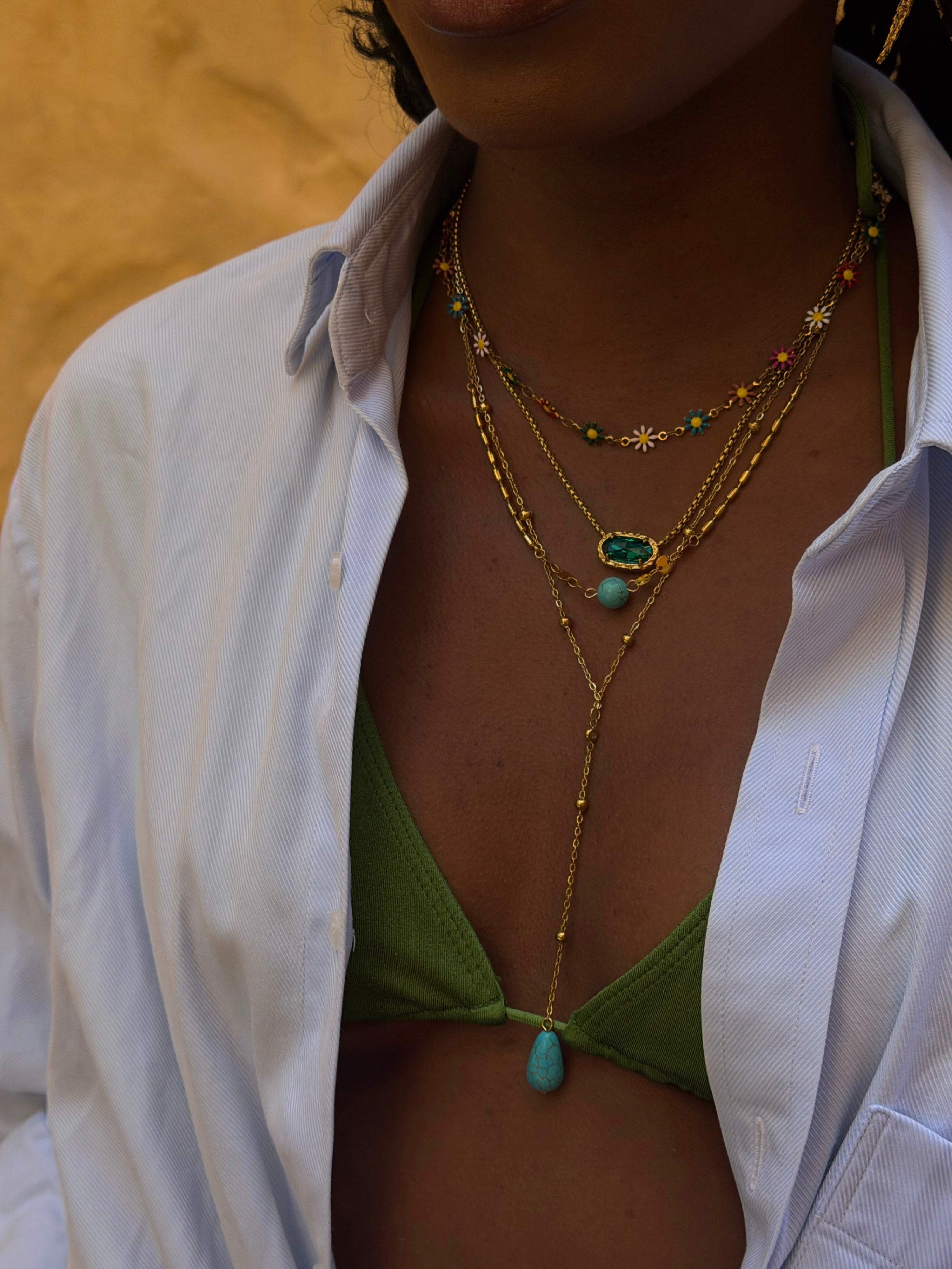 Calandra Green Necklace