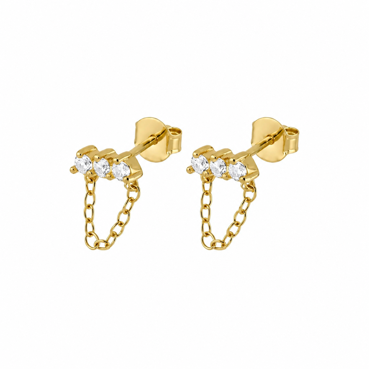 Palmer Gold Stud Earrings