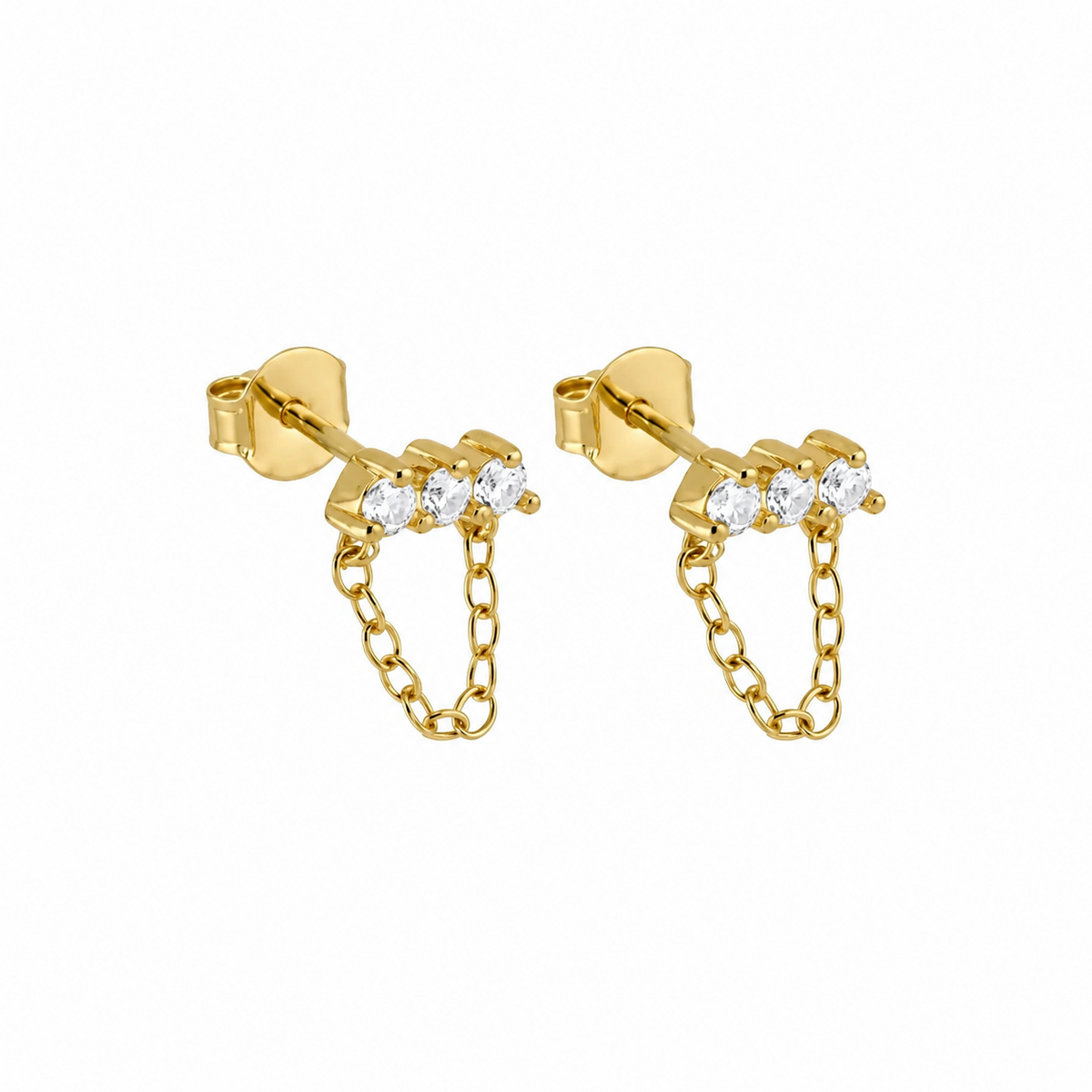 Palmer Gold Stud Earrings