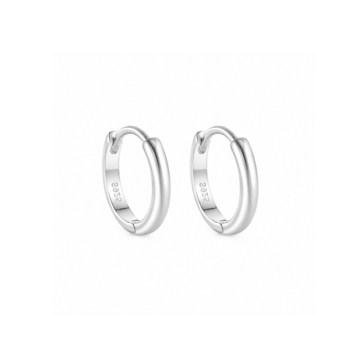 Eli 8mm Mini Silver Earrings