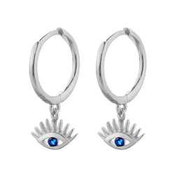 Silver mini eye earrings