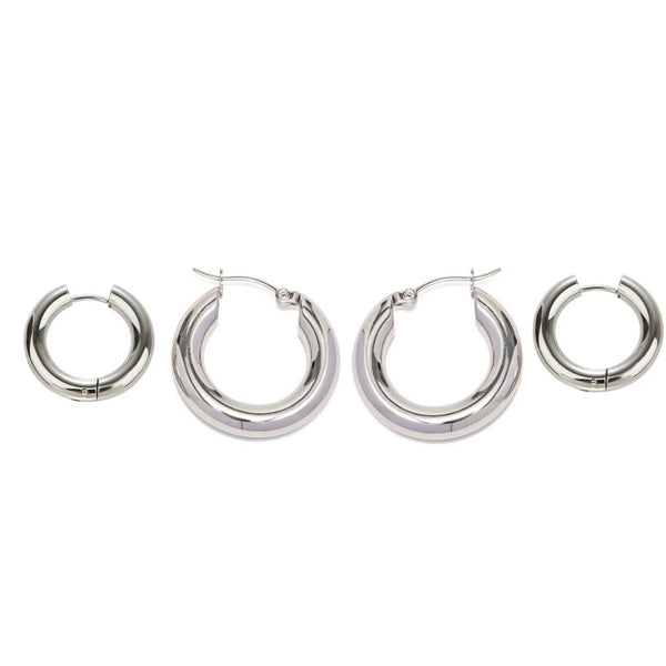 Lacey silver earring set