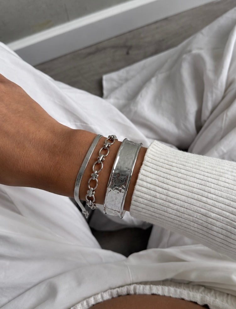 Snake Chain Silver Bracelet