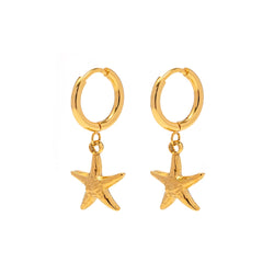 Starfish Huggie Earrings