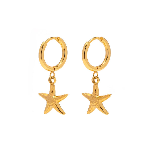 Starfish Huggie Earrings