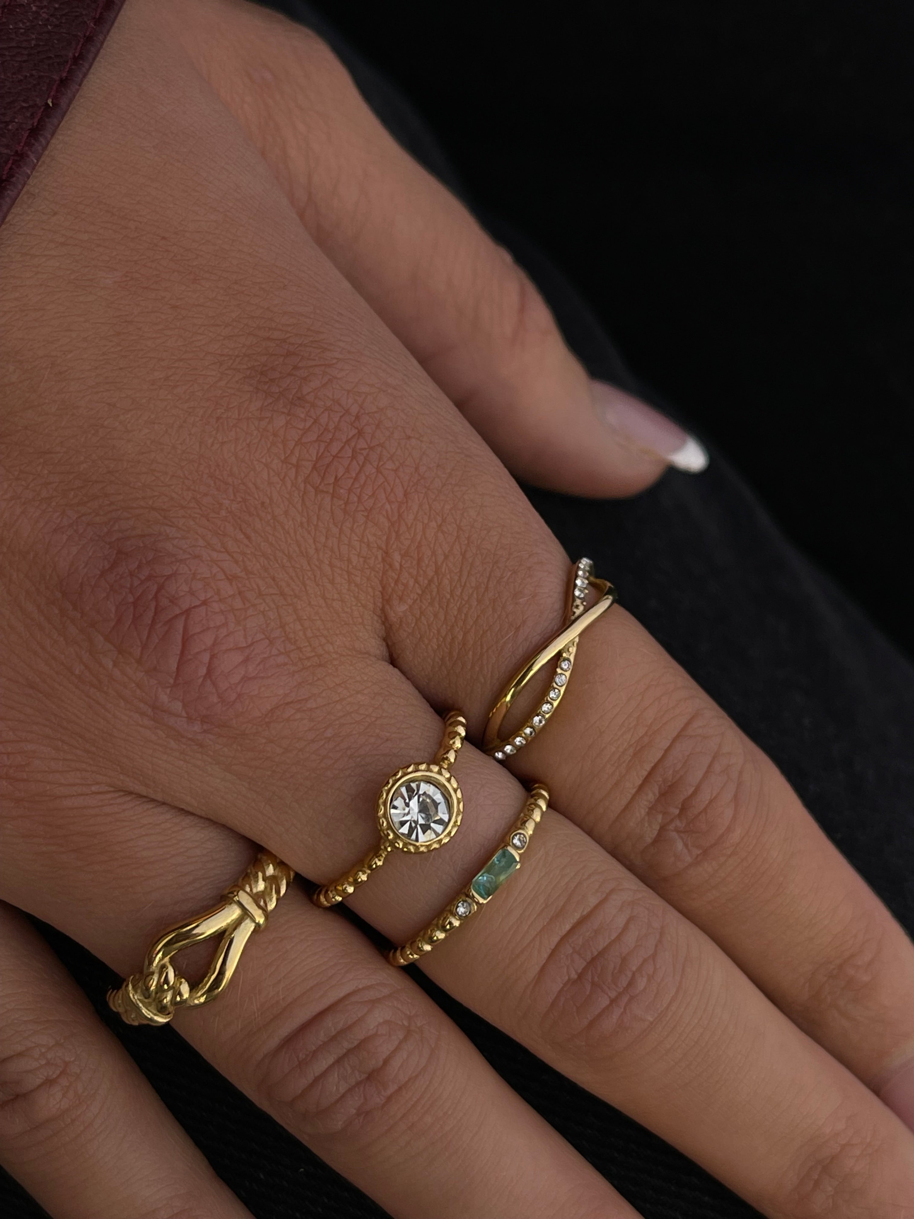 Stephia Baby Blue Dainty Ring