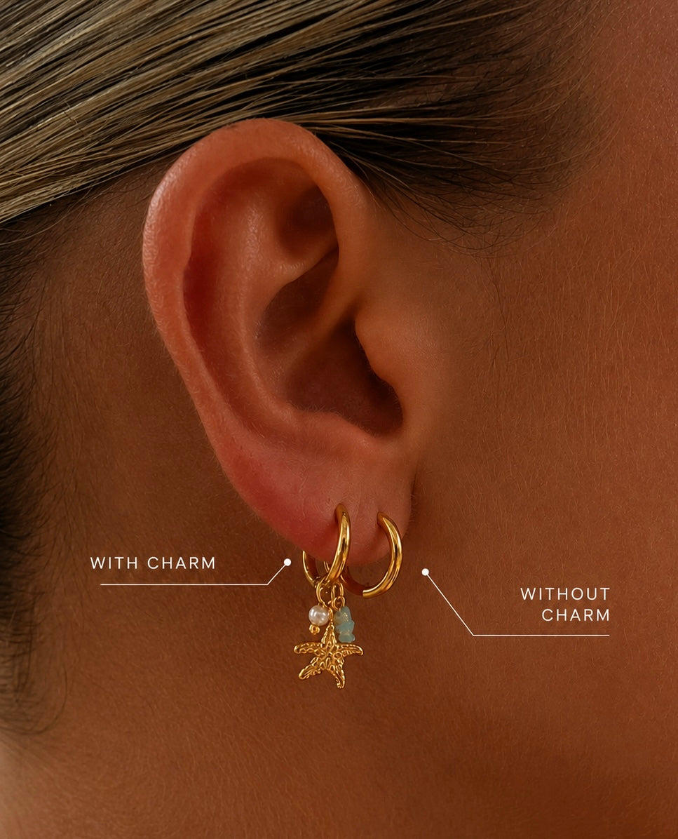 Layla Starfish Charm Earrings