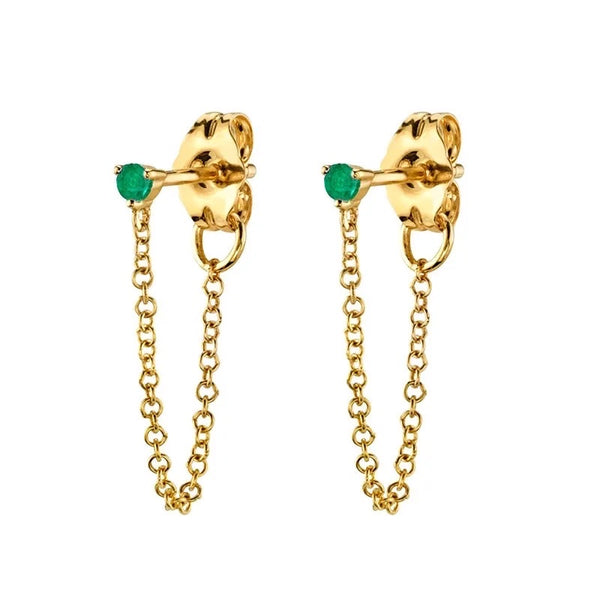 Alma Green Stud Earrings