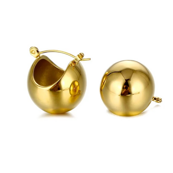 Natassia large round earrings