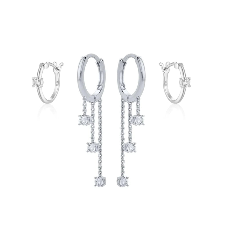 Rosalia silver earring set