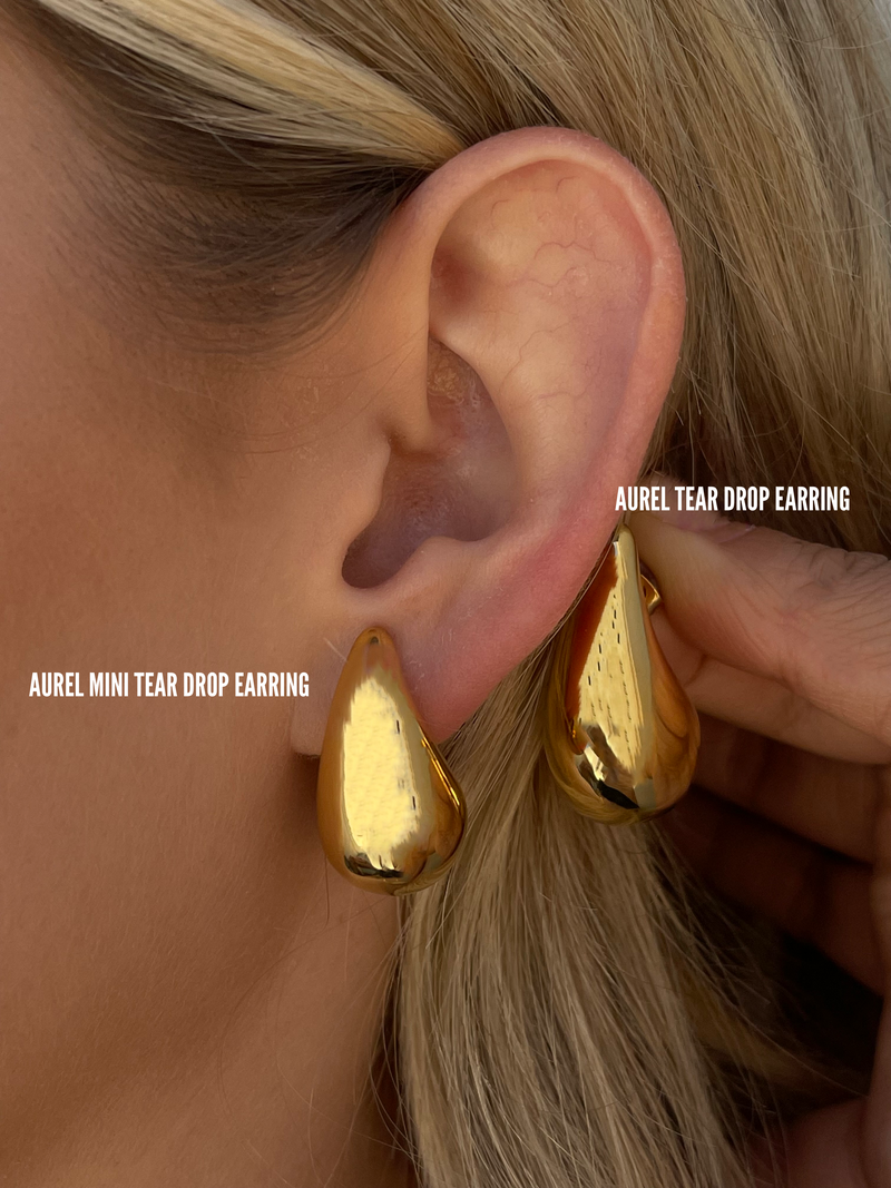 Aurel Mini Tear Drop Earrings