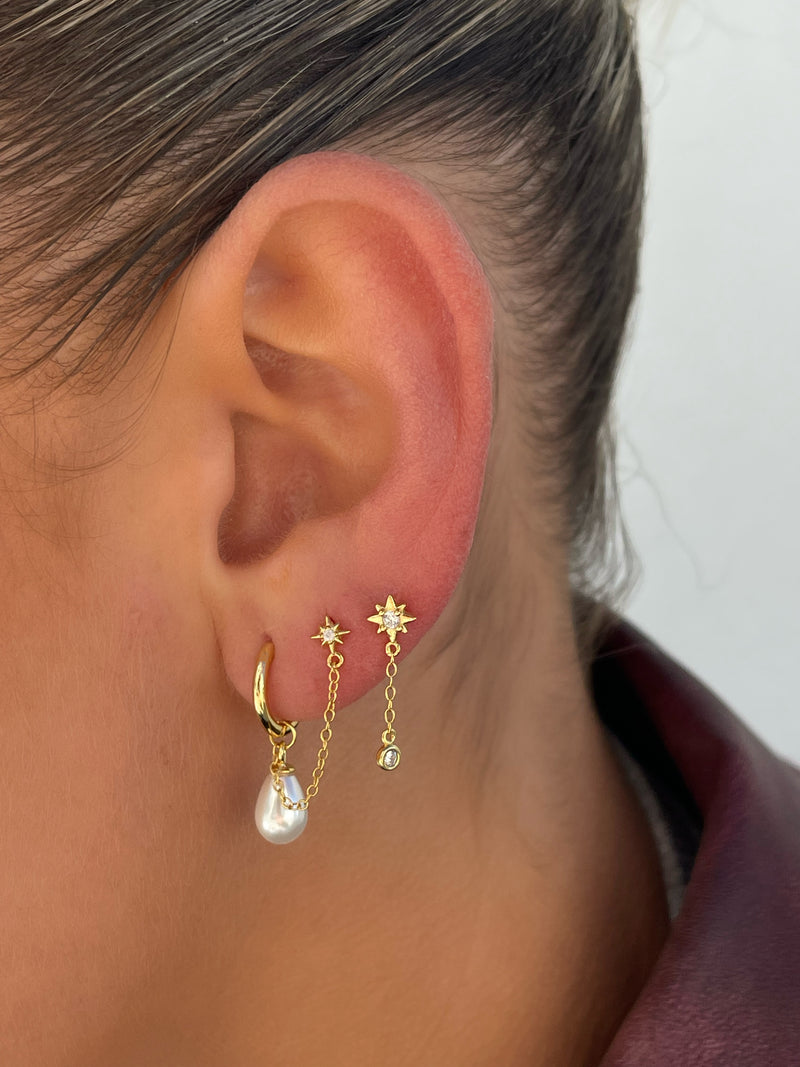 Kiah Pearl Double Earring