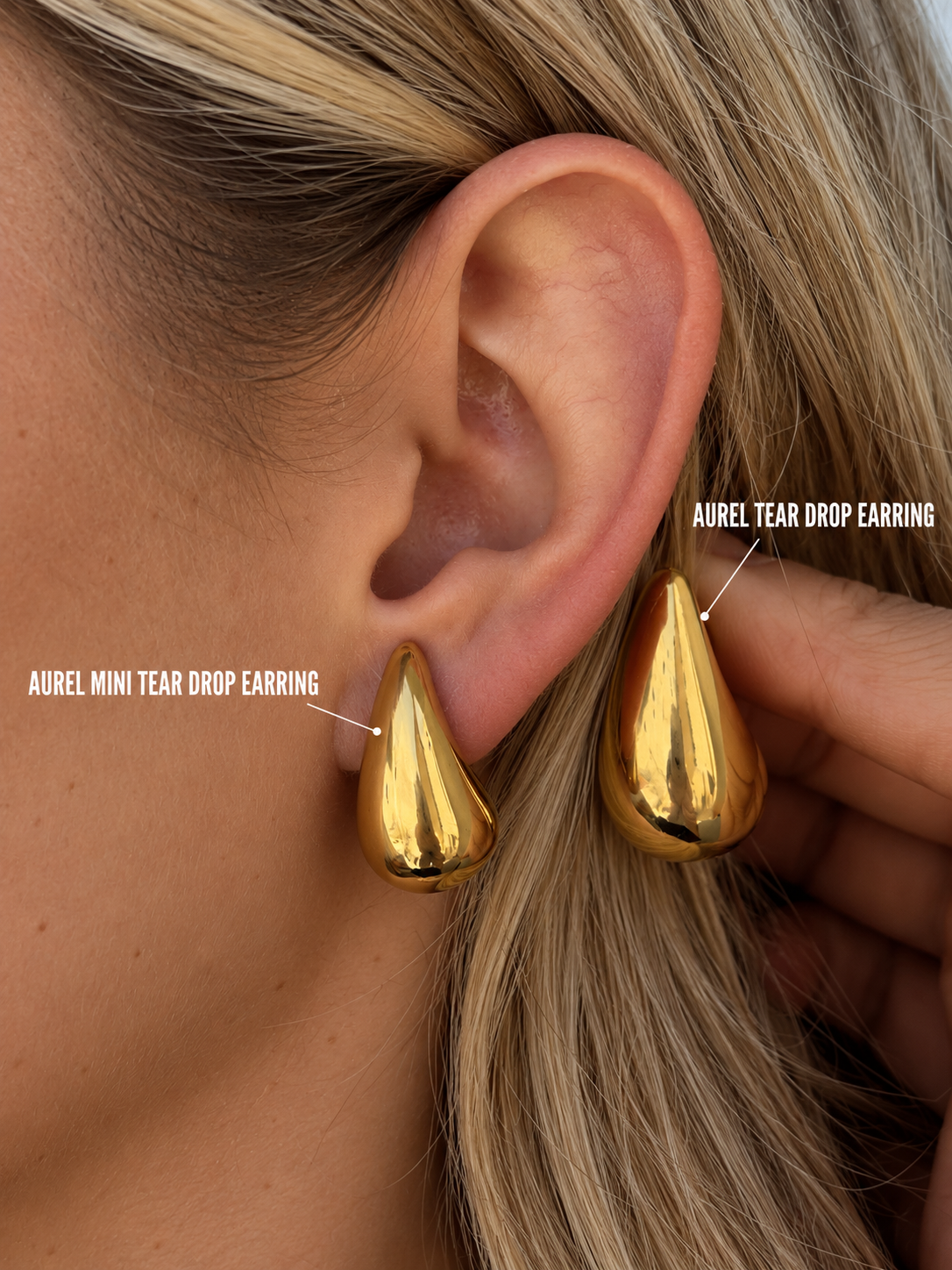 Aurel Mini Tear Drop Earrings