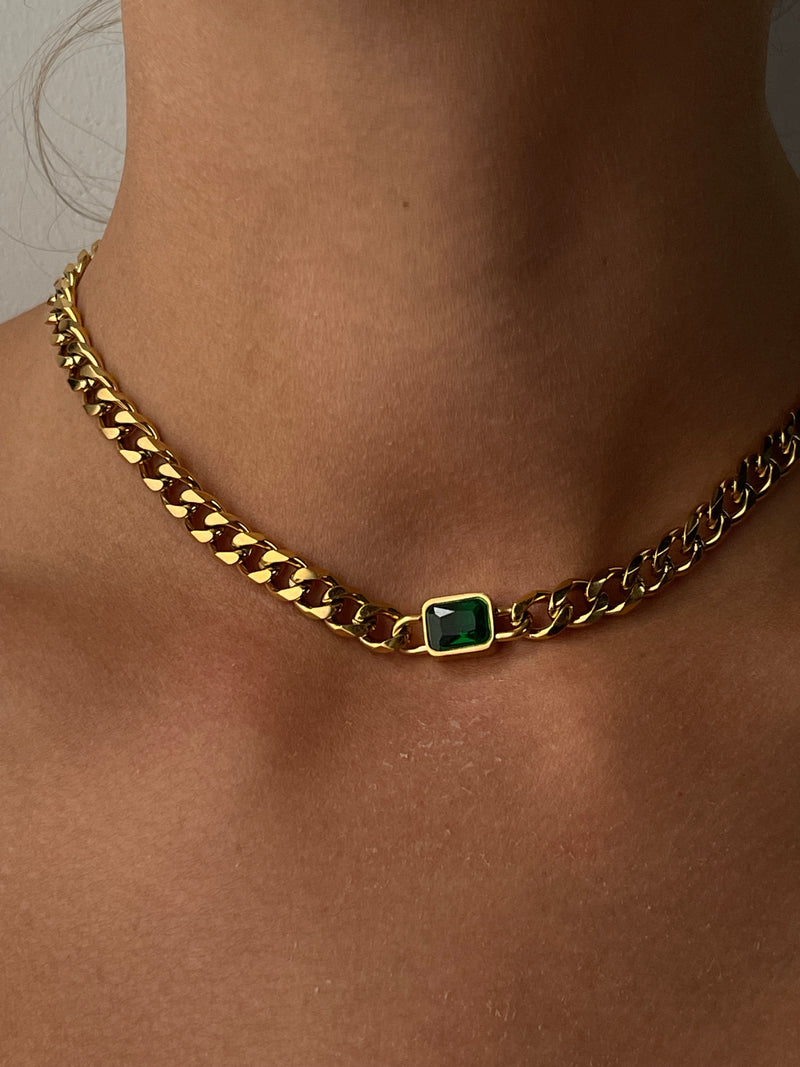 Elise Green Choker Necklace