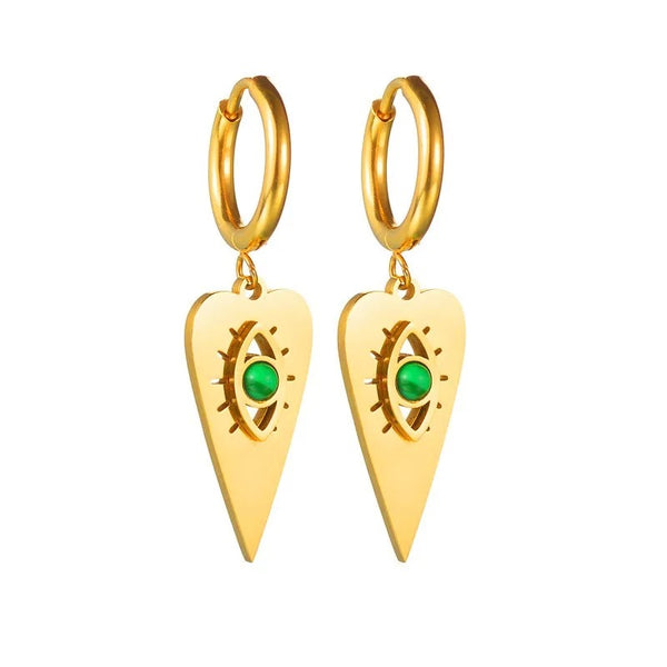 Glana green earring