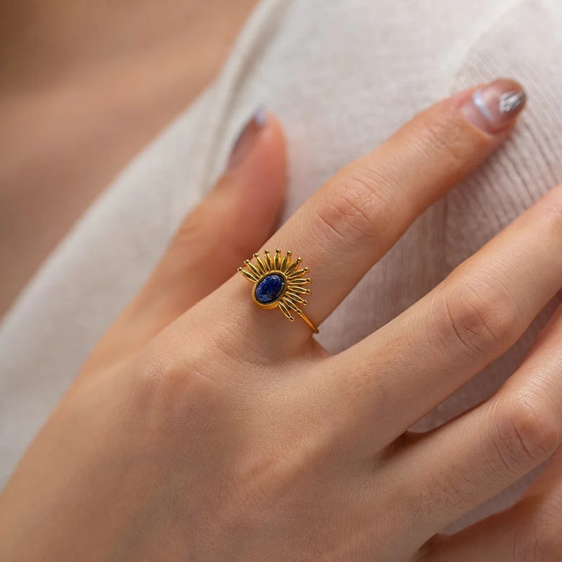 Dalia Lapis blue ring