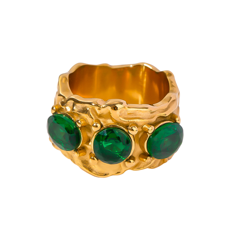 Aubrey Green Stone Ring