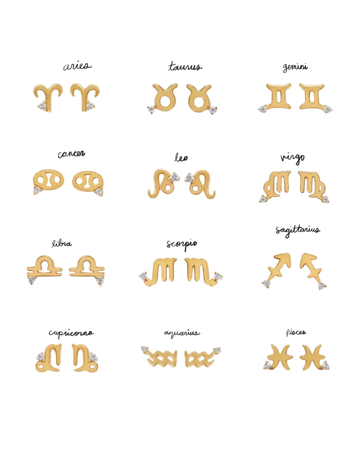 Horoscope studs