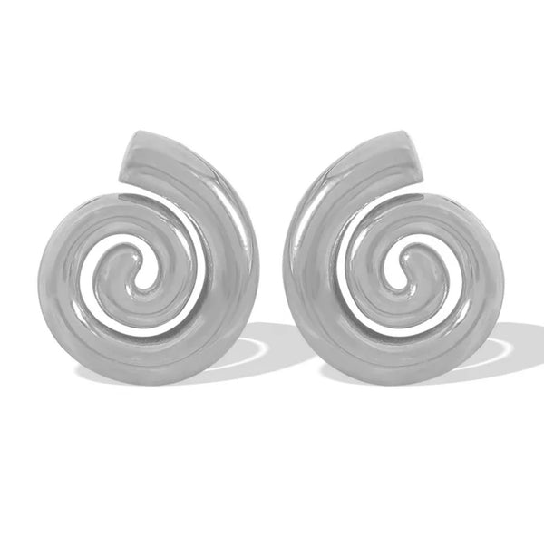 Elia Shell Silver Earrings